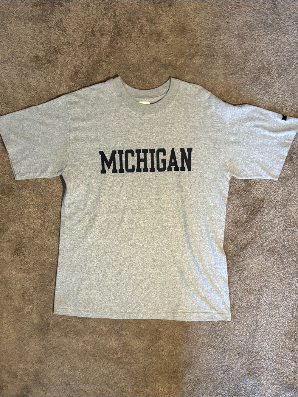Vintage Michigan Shirt Mens Large Gray Single Stitch Cotton Exchange Made in USA